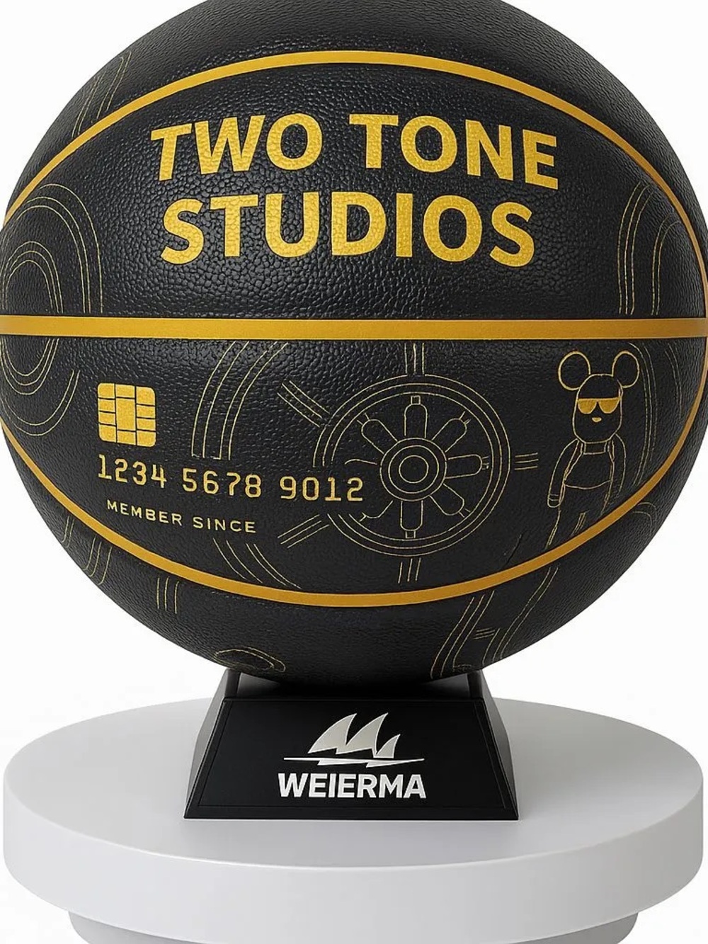 NEW ‘Two Tone Studios’ Black & Gold Designer Basketball